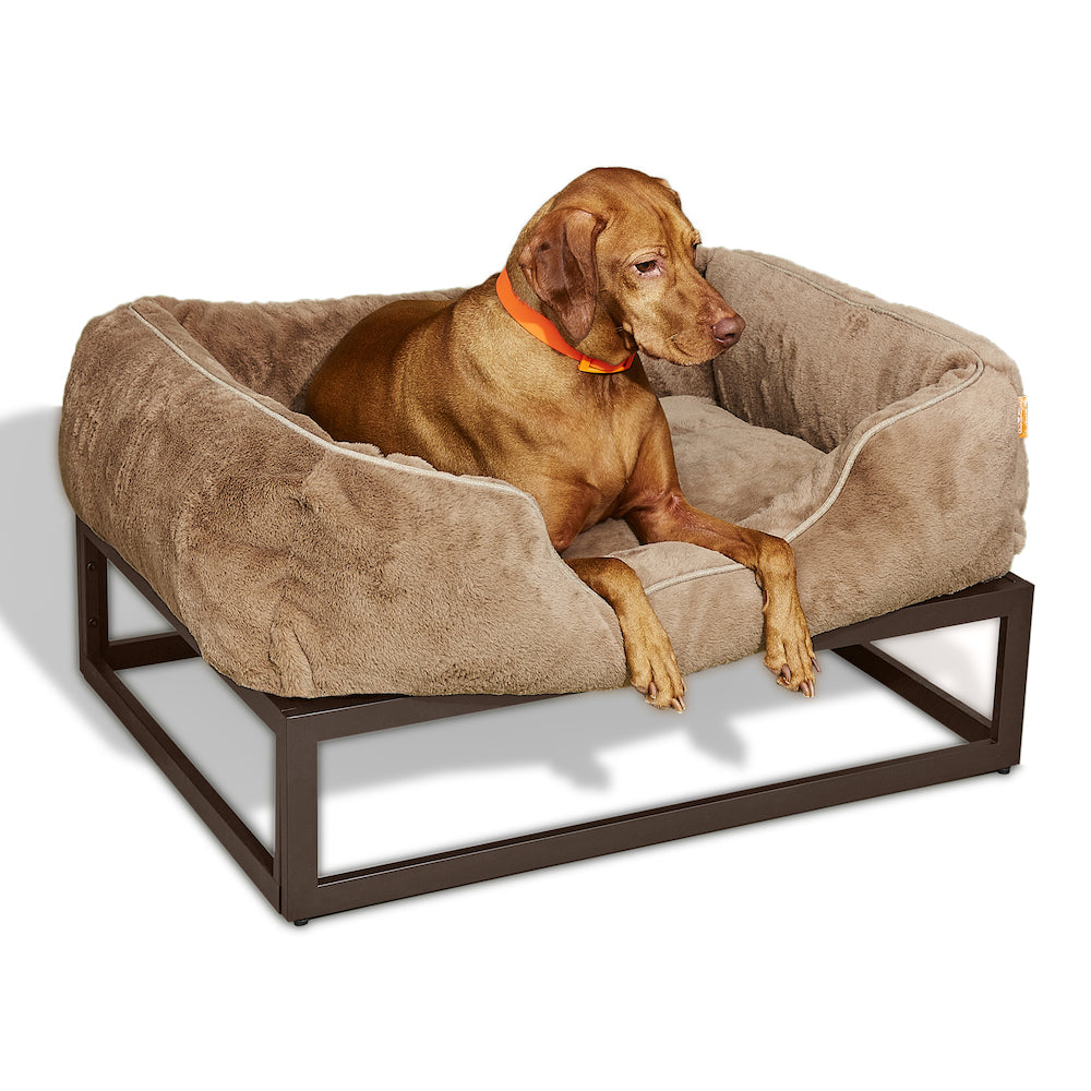 FUZI Raised Dog Bed Removable Dog Bed Cover Luxury Dog Beds