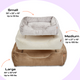 Sammy bolster dog beds by Fuzi comes in small, medium and large, with an easy-to-clean, washable cover, available in four colors