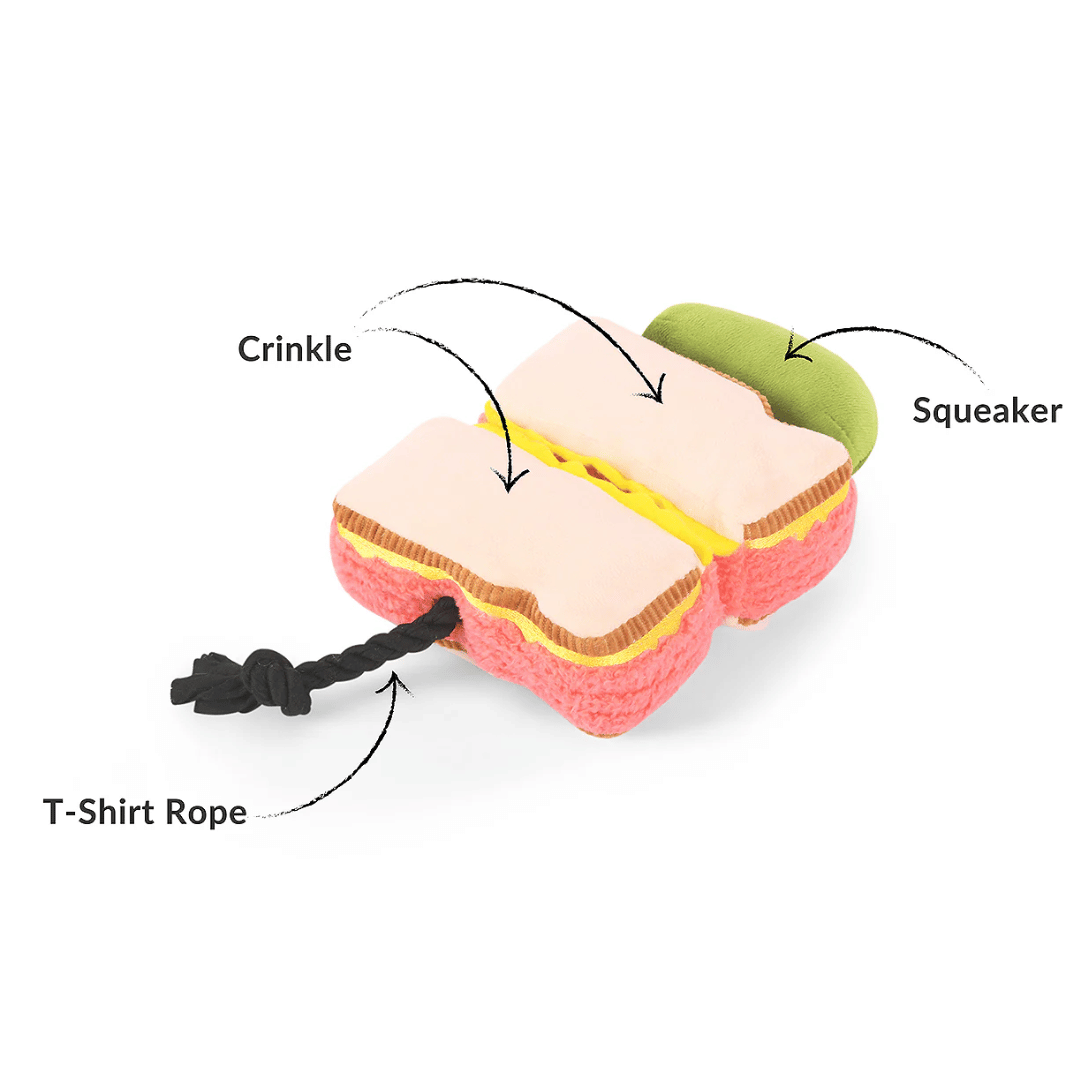 sandwich dog toy