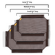 Replacement mesh in brown, in three sizes for the up pup platform dog bed by fuzi.