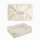 Sammy bolster dog bed cover in white faux fur by Fuzi, washable dog bed cover, available in four beautiful colors and three sizes.