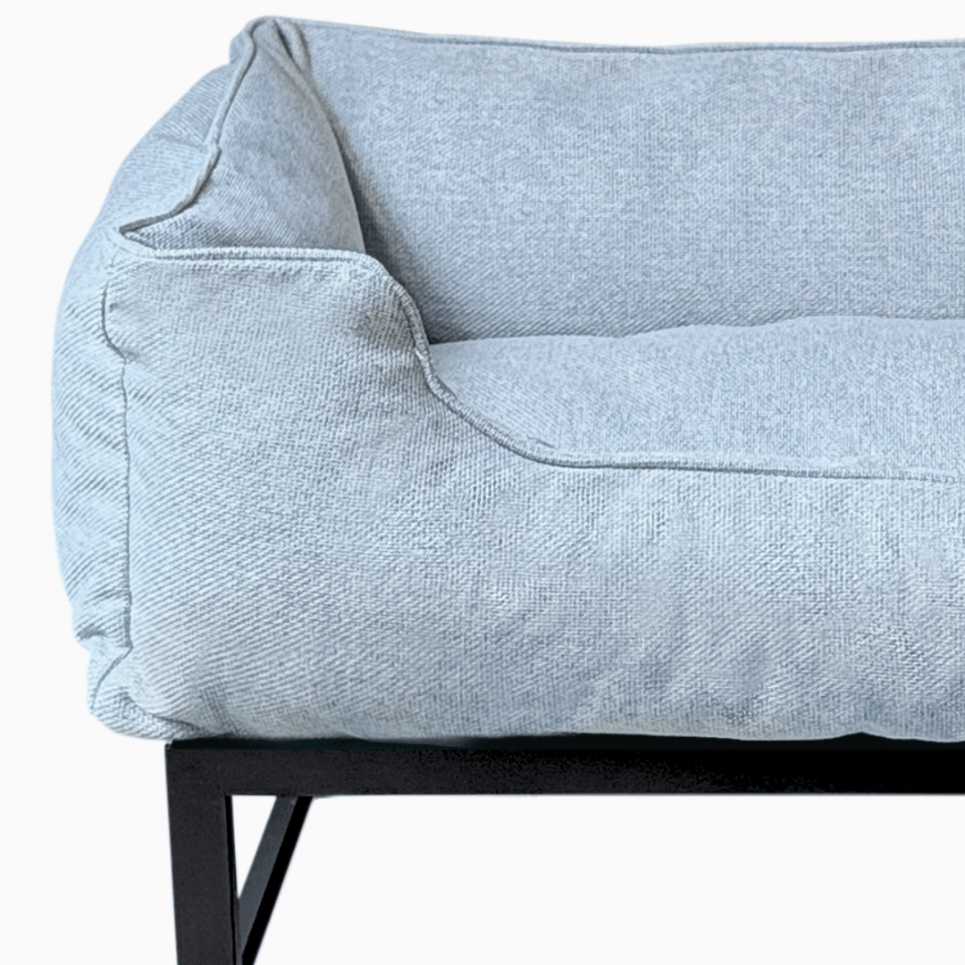 Sky Blue on Black Metal Base