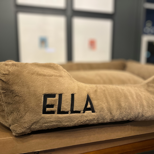 Personalized Cover for the sammy bolster bed or the fuzi elevated dog bed.