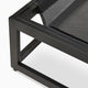 Black swatch of the Up Pup platform dog bed by Fuzi, featuring a metal frame in black, perfect for adding the Sammy bolster dog bed on top, available in small, medium, and large, offering orthopedic support and suitable for outdoor use